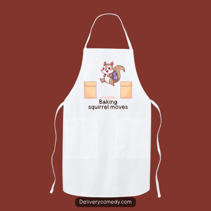 Funny Squirrel Backpack Apron: Cook with Cheerful Energy and Style