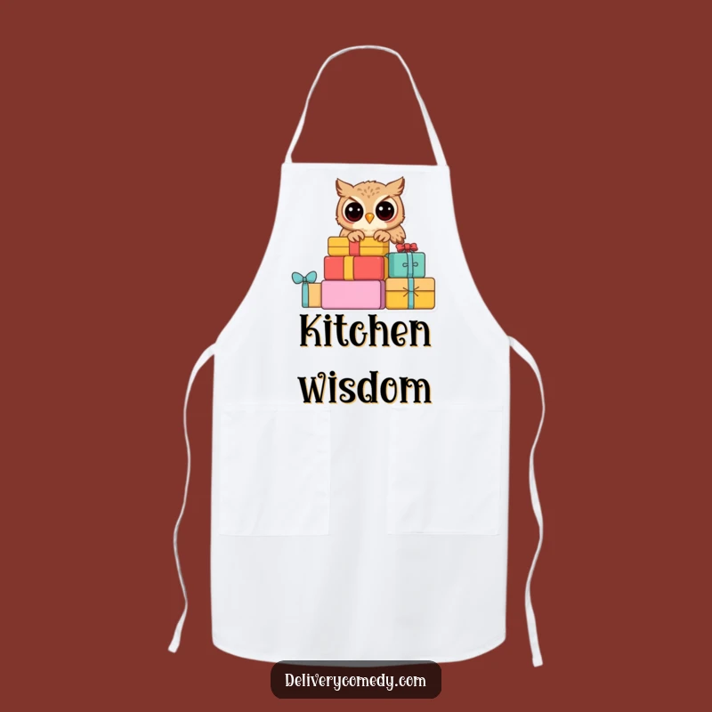 Funny Curious Owl Apron: Cook with Wisdom and Whimsy