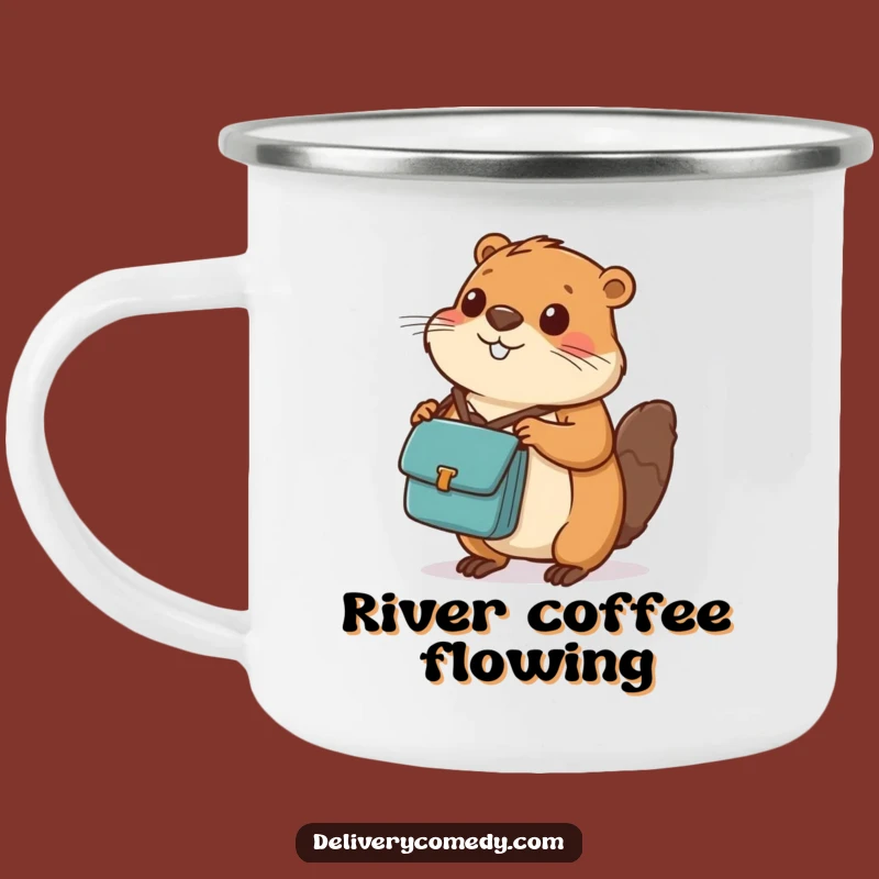 Funny Beaver Messenger Bag Camping Mug: Diligent Companion for Your Adventures