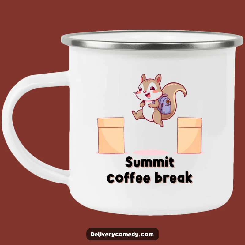 Funny Squirrel Backpack Camping Mug: Durable Fun for Outdoor Escapades