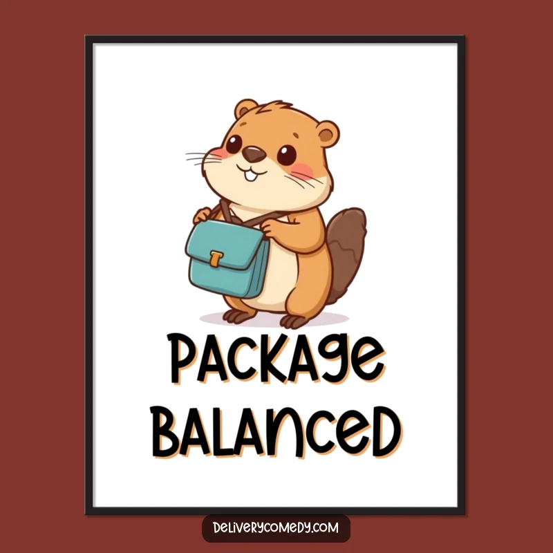 Funny Beaver Messenger Bag Digital Art: Instant Download for Diligent Decor