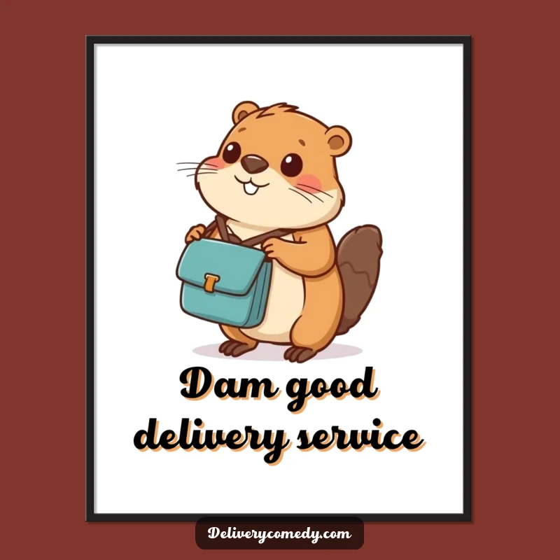 Free Printable Funny Beaver Work Ethic Wall Art - Downloadable Humorous Decor!