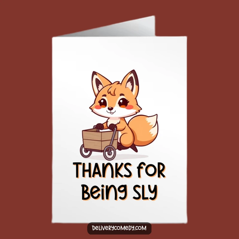 Free Printable Thank You Fox Card - Humorous Downloadable DIY Gift!
