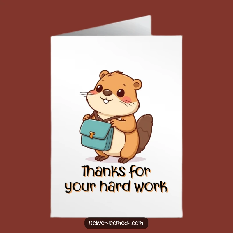 Free Printable Thank You Beaver Card - Humorous Downloadable DIY Gift!
