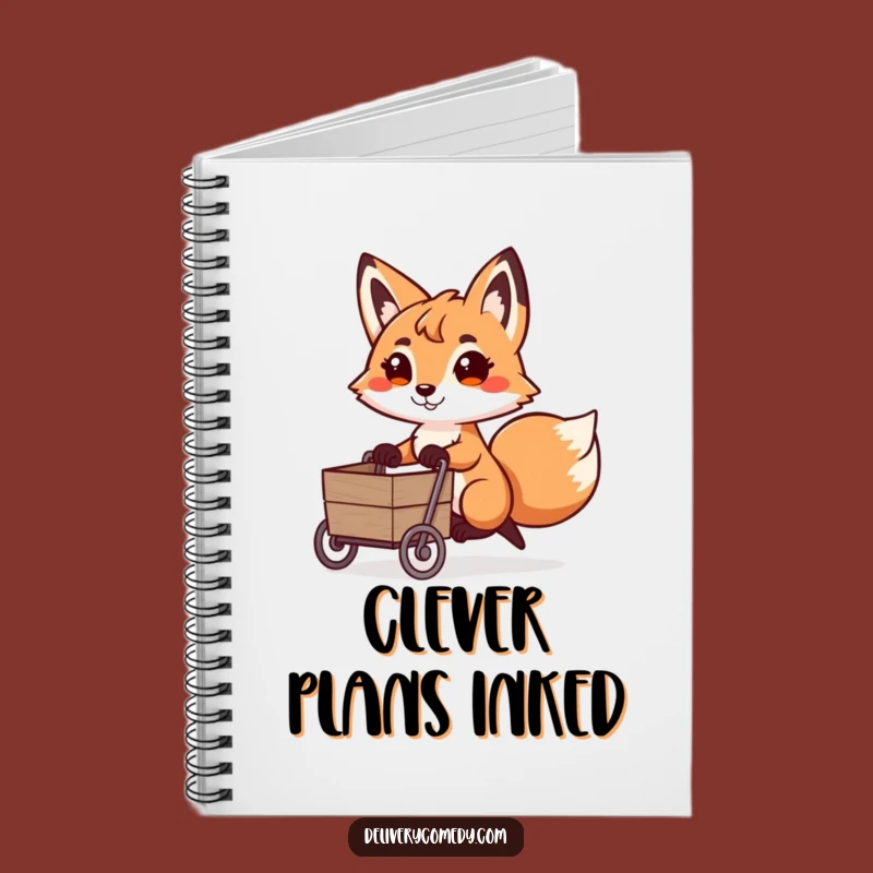 Funny Fox Cart Puller Notebook: Jot Down Ideas with a Determined Explorer